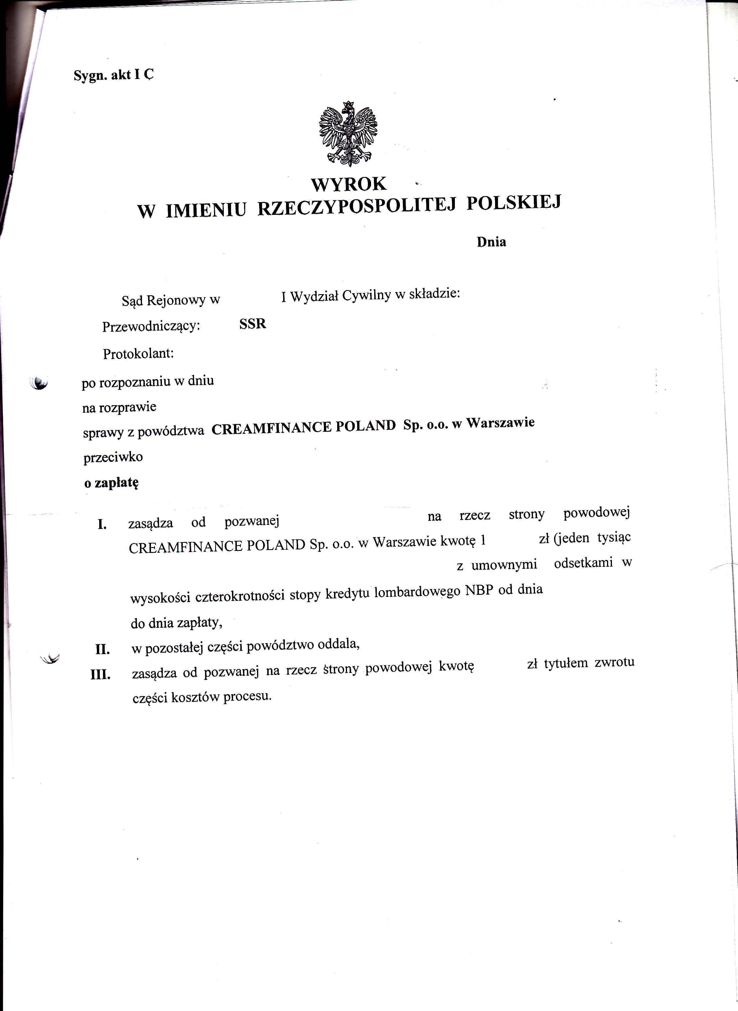 Chwilówka Creamfinance