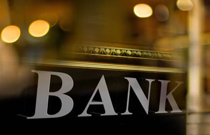Facade with Bank inscription