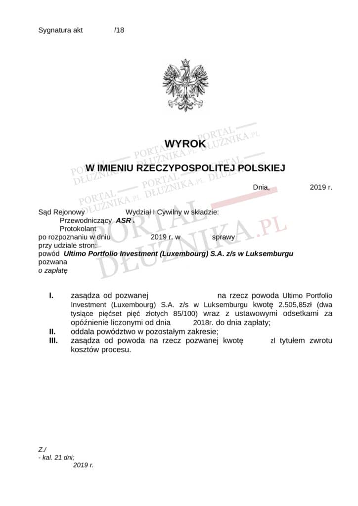 Walka z Ultimo Portfolio Investment Kancelaria Oddłużeniowa