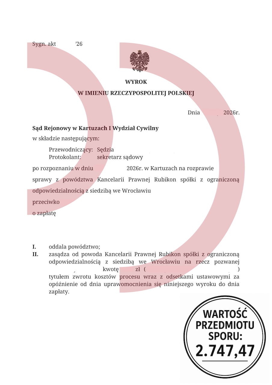 Wyrok sądu oddalający powództwo przeciwko dłużnikowi – skuteczna obrona przed komornikiem