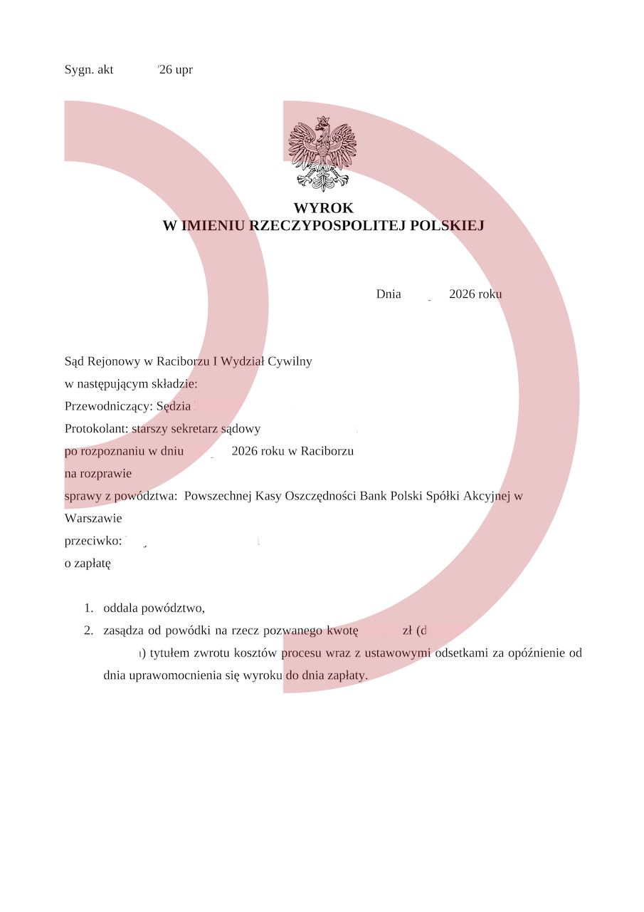 Wygrana sprawa z powódzgtwa PKO BP i profesjonalna pomoc zadłużonym Kraków