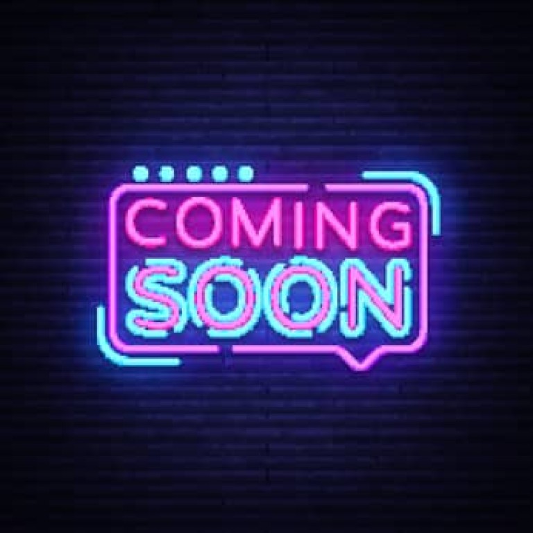 Coming Soon Neon Sign Vector. Coming Soon Badge in neon style, design element, light banner, announcement neon signboard, night neon advensing. Vector Illustration